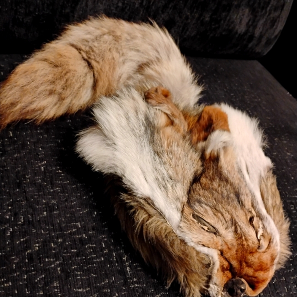 Mink fox hat